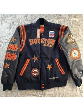 Headgear Classics Houston Eagles Negro League Baseball Varsity Jacket Size L